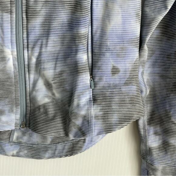 Athleta Salutation Jacquard jacket full zip front marbles style pattern sz Small - Picture 10 of 11